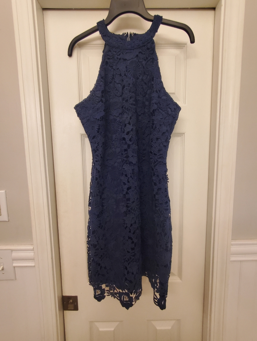 Lulus Navy Lace Halter Dress Size XL